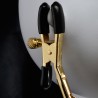 COLLAR WITH NIPPLE CLAMPS FETISH FANTASY GOLD