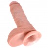 KING COCK 8&rdquo; REALISTIC DILDO WITH BALLS  WHITE