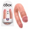 KING COCK REALISTIC DOUBLE DILDO MEDIUM DOUBLE TROUBLE WHITE