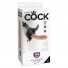 STRAP-ON REALISTA 8&rdquo; KING COCK BRANCO