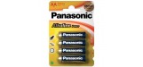 4 PILHAS AA ALCALINAS PANASONIC
