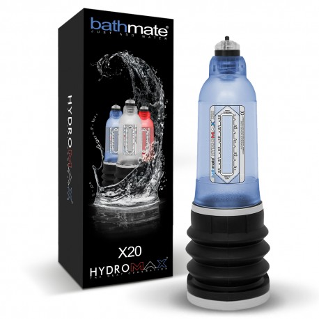BOMBA PARA O P&Eacute;NIS BATHMATE HYDROMAX X20 AZUL