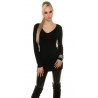 LONG PULLOVER BLACK VALENTINA