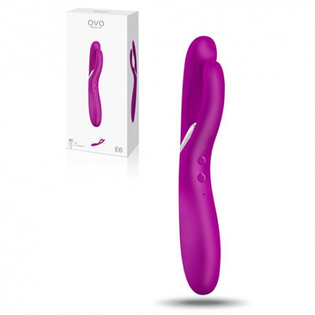 VIBROMASSEUR DOUBLE RECHARGEABLE E5 OVO FUCHSIA