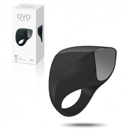 OVO A1 RECHARGEABLE PENIS RING  BLACK