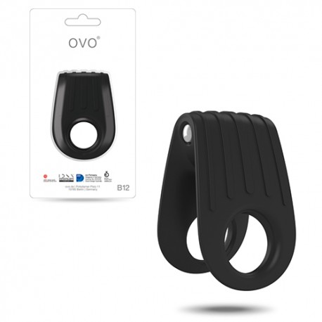 ANEL DUPLO PARA O P&Eacute;NIS OVO B12 PRETO