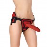 STRAP-ON OUCH! DELUXE SILICONE 25,5CM VERMELHO