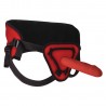 STRAP-ON OUCH! DELUXE SILICONE 25,5CM VERMELHO