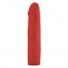 STRAP-ON OUCH! DELUXE SILICONE 25,5CM VERMELHO