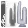 PENE DOBLE REALISTA REALROCK 9&rdquo; TRANSPARENTE