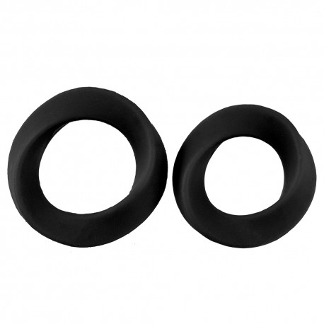 2 ANILLOS PARA EL PENE INFINITY THIN L & XL COCKRING NEGRO