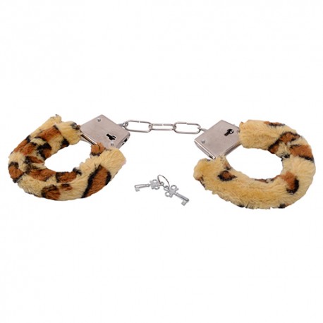 ALGEMAS COM PELUCHE BESTSELLER FURRY HANDCUFFS PADR&Atilde;O LEOPARDO
