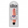 KING COCK VIBRATING STIFFY 6&rdquo; REALISTIC VIBRATOR WHITE