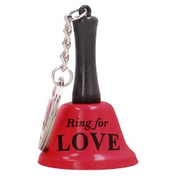 LLAVERO CON CAMPANA RING FOR LOVE ROJO