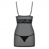 OBSESSIVE 812-CHE CHEMISE AND THONG