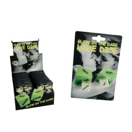 LOVE DICE GLOW IN THE DARK