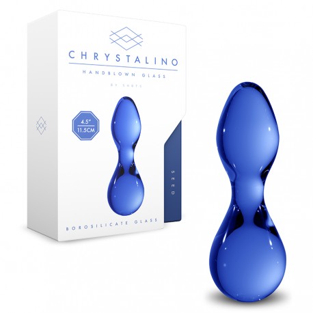 CHRYSTALINO SEED GLASS PLUG BLUE