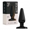 PLUG & PLAY 3&rdquo; RUBBER BUTT PLUG BLACK
