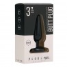 PLUG & PLAY 3&rdquo; RUBBER BUTT PLUG BLACK