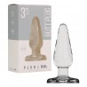 PLUG ANAL EN VIDRIO PLUG & PLAY 3&rdquo; TRANSPARENTE