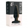 PLUG & PLAY 4&rdquo; SILICONE BUTT PLUG BLACK