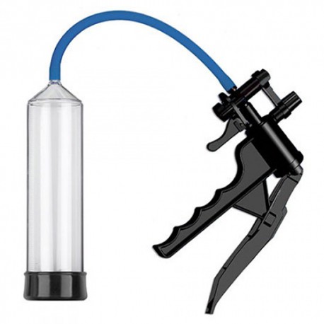 BOMBA PARA O P&Eacute;NIS COM PUNHO EASY TOUCH GUN TRANSPARENTE