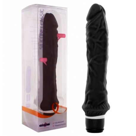 VIBRATOR BLACK SILICONE CLASSIC