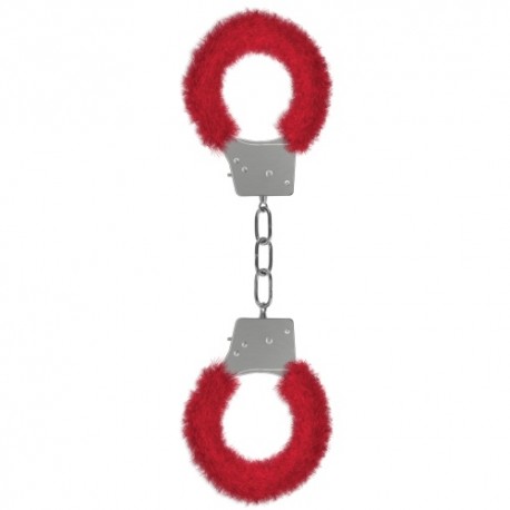 BEGINNER'S FURRY HANDCUFFS RED BEGINNER'S FURRY HANDCUFFS RED