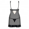 OBSESSIVE 826-CHE CHEMISE AND THONG