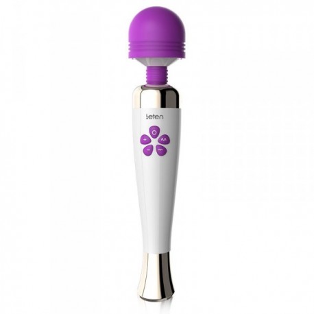 MASSAJADOR RECARREG&Aacute;VEL FANNY WAND LETEN ROXO