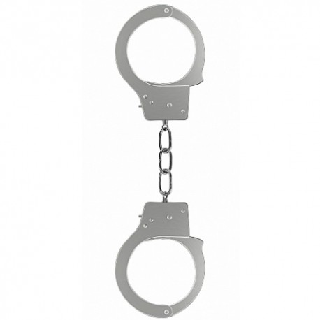 METAL BEGINNER'S HANDCUFFS SILVER METAL BEGINNER'S HANDCUFFS SILVER