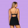 CAMISA DE NOITE E TANGA LUVAE OBSESSIVE PRETA