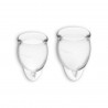 FEEL CONFIDENT 2 MENSTRUAL CUPS SET SATISFYER CLEAR