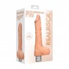 REALISTIC VIBRATING DILDO 8" WITH BALLS REALROCK FLESH