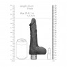 REALISTIC VIBRATING DILDO 8" WITH BALLS REALROCK BLACK