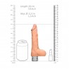 REALISTIC VIBRATING DILDO 7" WITH BALLS REALROCK FLESH