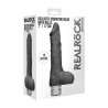 VIBRADOR REAL&Iacute;STICO 7" COM TEST&Iacute;CULOS REALROCK PRETO