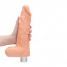 VIBRADOR REAL&Iacute;STICO 10" CON TEST&Iacute;CULOS REALROCK BLANCO
