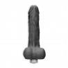 VIBRADOR REAL&Iacute;STICO 10" COM TEST&Iacute;CULOS REALROCK PRETO