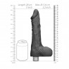VIBRADOR REAL&Iacute;STICO 10" CON TEST&Iacute;CULOS REALROCK NEGRO