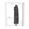 VIBRADOR REAL&Iacute;STICO 10" REALROCK PRETO
