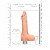 REALISTIC VIBRATING DILDO 9" WITH BALLS REALROCK FLESH