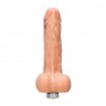 REALISTIC VIBRATING DILDO 9" WITH BALLS REALROCK FLESH