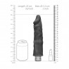 VIBRADOR REAL&Iacute;STICO 9" REALROCK PRETO