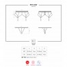 OBSESSIVE 853-GAR GARTERBELT AND THONG RED