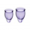 CONJUNTO DE 2 COPAS MENSTRUALES FEEL CONFIDENT SATISFYER LILA