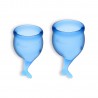 FEEL SECURE 2 MENSTRUAL CUPS SET SATISFYER DARK BLUE
