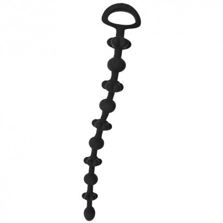 CADENA DE BOLAS ANALES FLOWER CHAIN NEGRAS