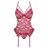 CORPETE E TANGA IVETTA OBSESSIVE VERMELHO