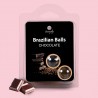 BOLAS LUBRIFICANTES BEIJ&Aacute;VEIS BRAZILIAN BALLS SABOR A CHOCOLATE 2 X 4GR